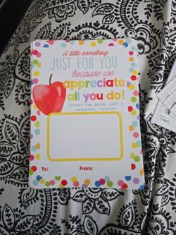 Teacher Appreciation Card.