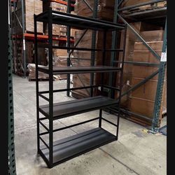 New In Box 4 Tiers Black 47.2"X17.8"X72" Metal shelves Storage