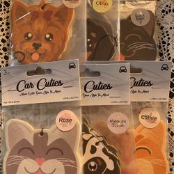 New Car Cuties - CAR AIR FRESHENERS - Cute Dog and Cat Designs, Long-Lasting Scent, Portion of Proceeds Benefit Paws Chicago (6 Pack Varieties - 18 Ct