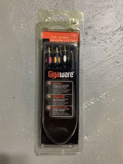 2x NEW Gigaware 10‑Foot Camcorder AV Cable 16-894