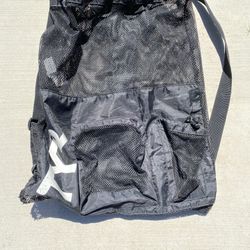 TYR Black Big Mesh Mummy Swim Wet Bag Backpack Sports Gear Equipment