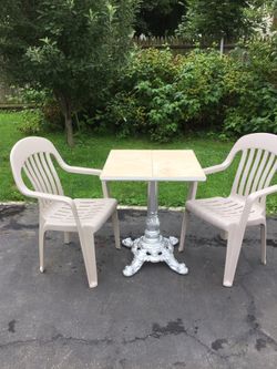 Decorative cast iron table coffee table , no chairs including