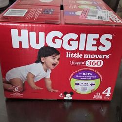 Huggies Little Movers HuggFit 360 Diapers Size 4