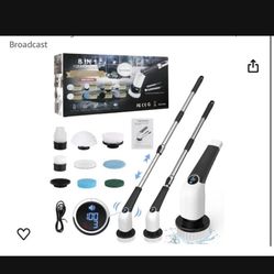Electric Spin Scrubber Cordless Shower Cleaning Brush 
