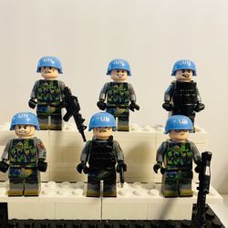 UN Peacekeepers Minifigures Soldiers Set | New Custom LEGO Compatible Toy