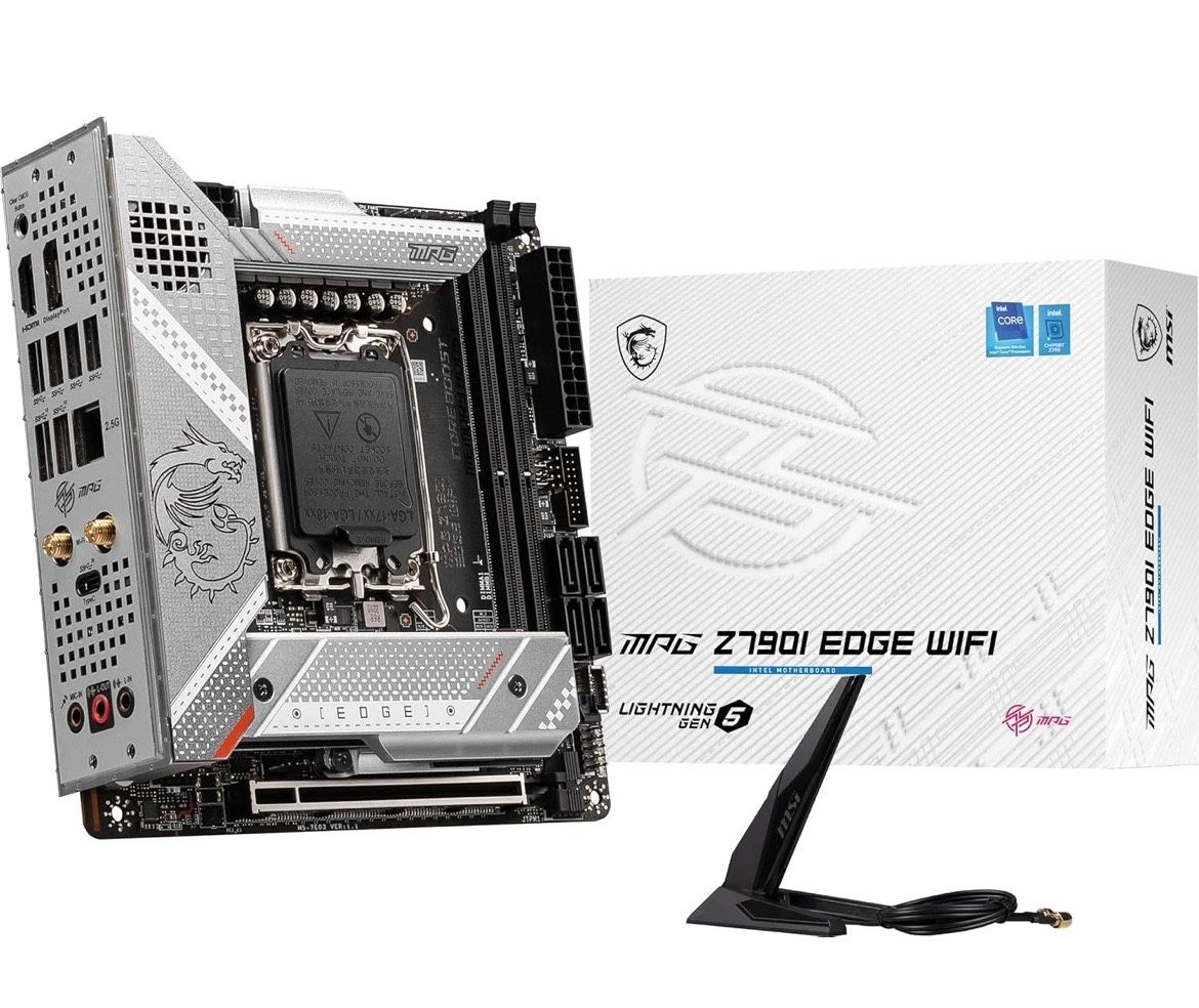 MSI MPG Z790I Edge WiFi Gaming Motherboard (Supports 12th/13th/14th Gen Intel Processors, LGA 1700, DDR5, PCIe 5.0, M.2, 2.5Gbps LAN, USB 3.2 Gen2, Wi