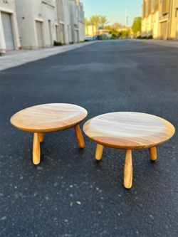 Ikea VINTAGE "Karljohan" Pine Wood Stool Side Tables
