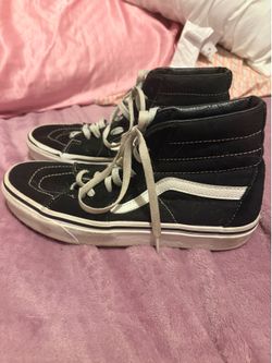 black hightop vans size 9 womens