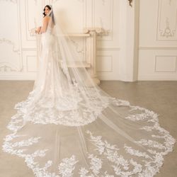 Elegant White Cathedral Veil