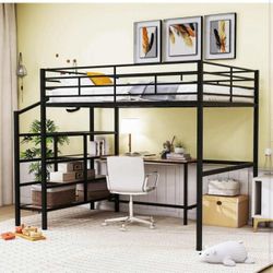 Full Size Loft Bed With Desk 