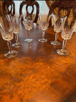 6 pc beautiful Vintage, crystal wine, champagne, glasses  altogether $20