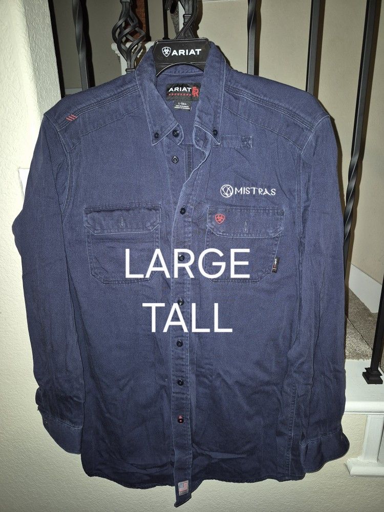 ARIAT FRC NAVY BLUE BUTTON UP SHIRTS
