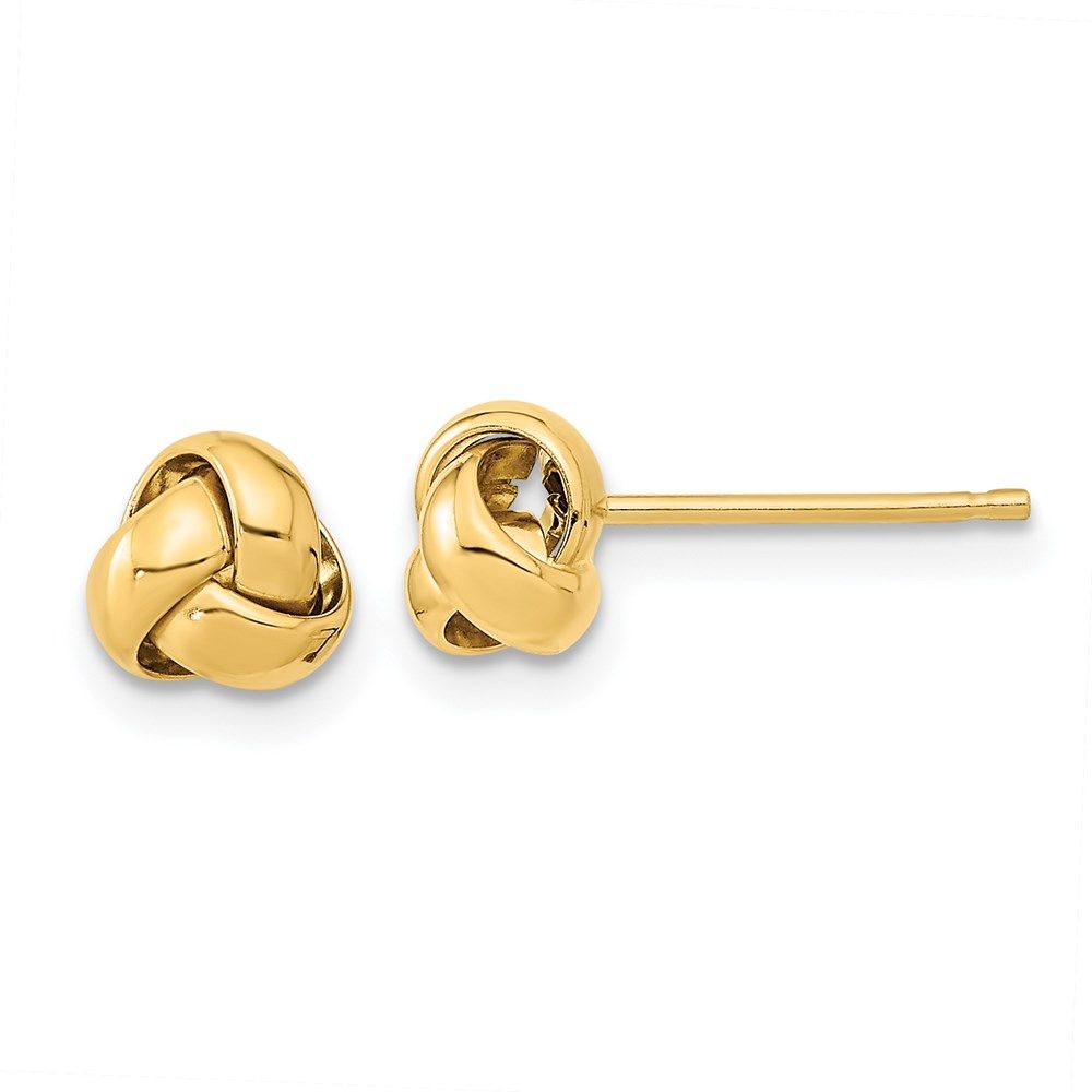 14K Yellow Gold Gold Polished Love Knot Post Earrings