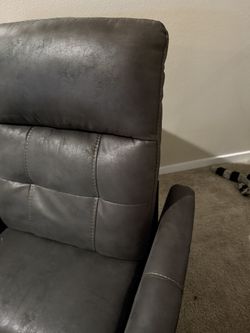 Brown Faux, Leather Recliner Chair