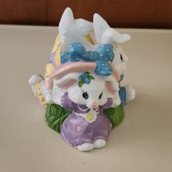 Bunny Buddies Porcelain Votive Candle Holder 🐇