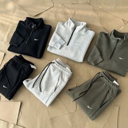 Nike Quarter Zip And Sweats Set 