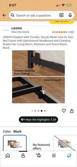 Twin XL bed with trundle