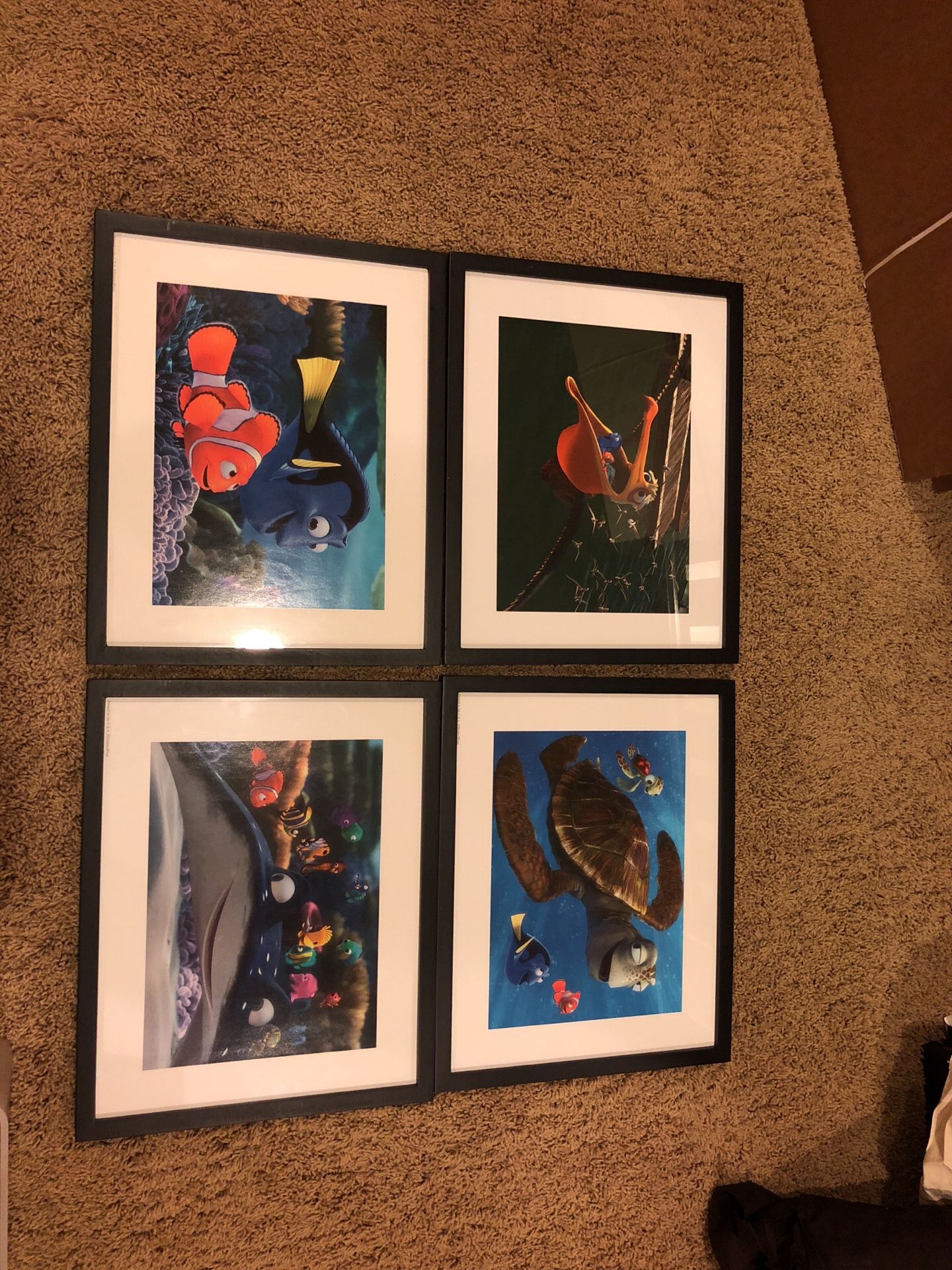 4 framed Disney Lithographs