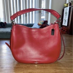 Red leather Authentic Crossbody