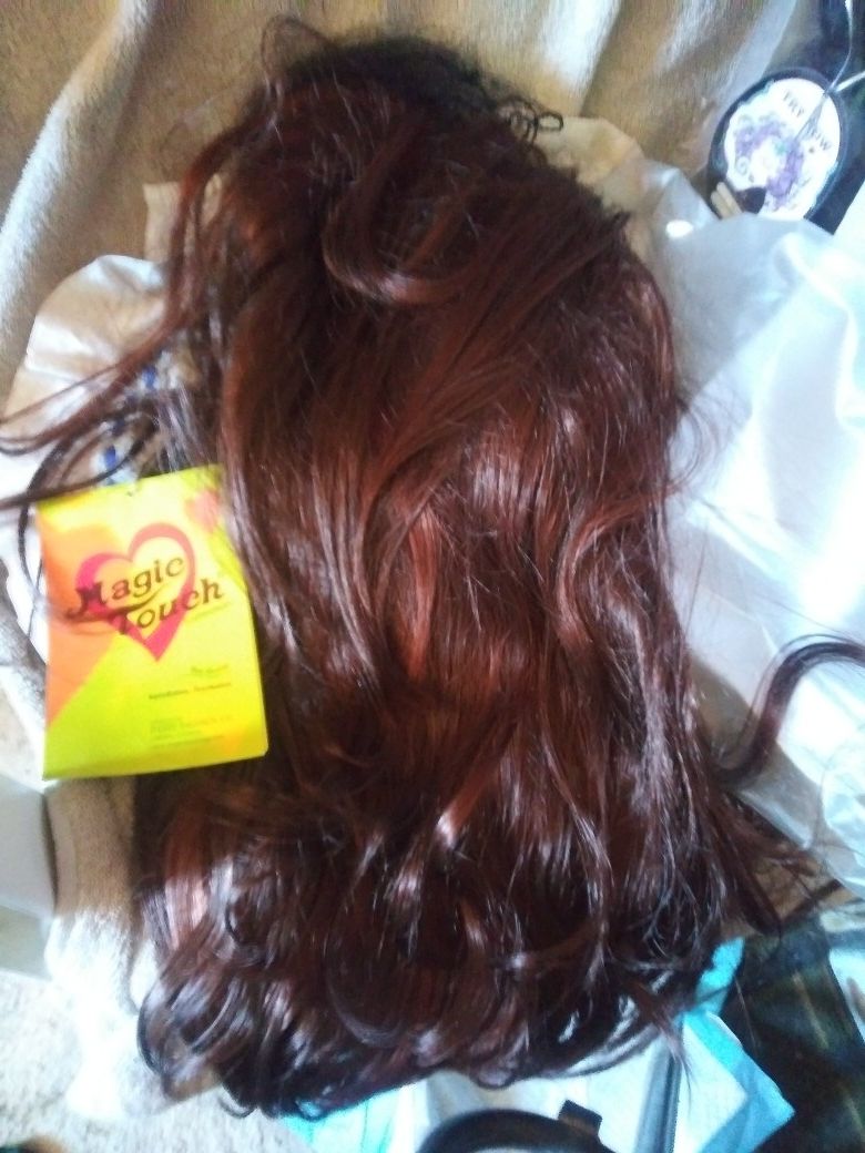 There real hair.the clip goes for 20 the long hair 30.