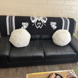 Vintage Pleather Mini Loveseat