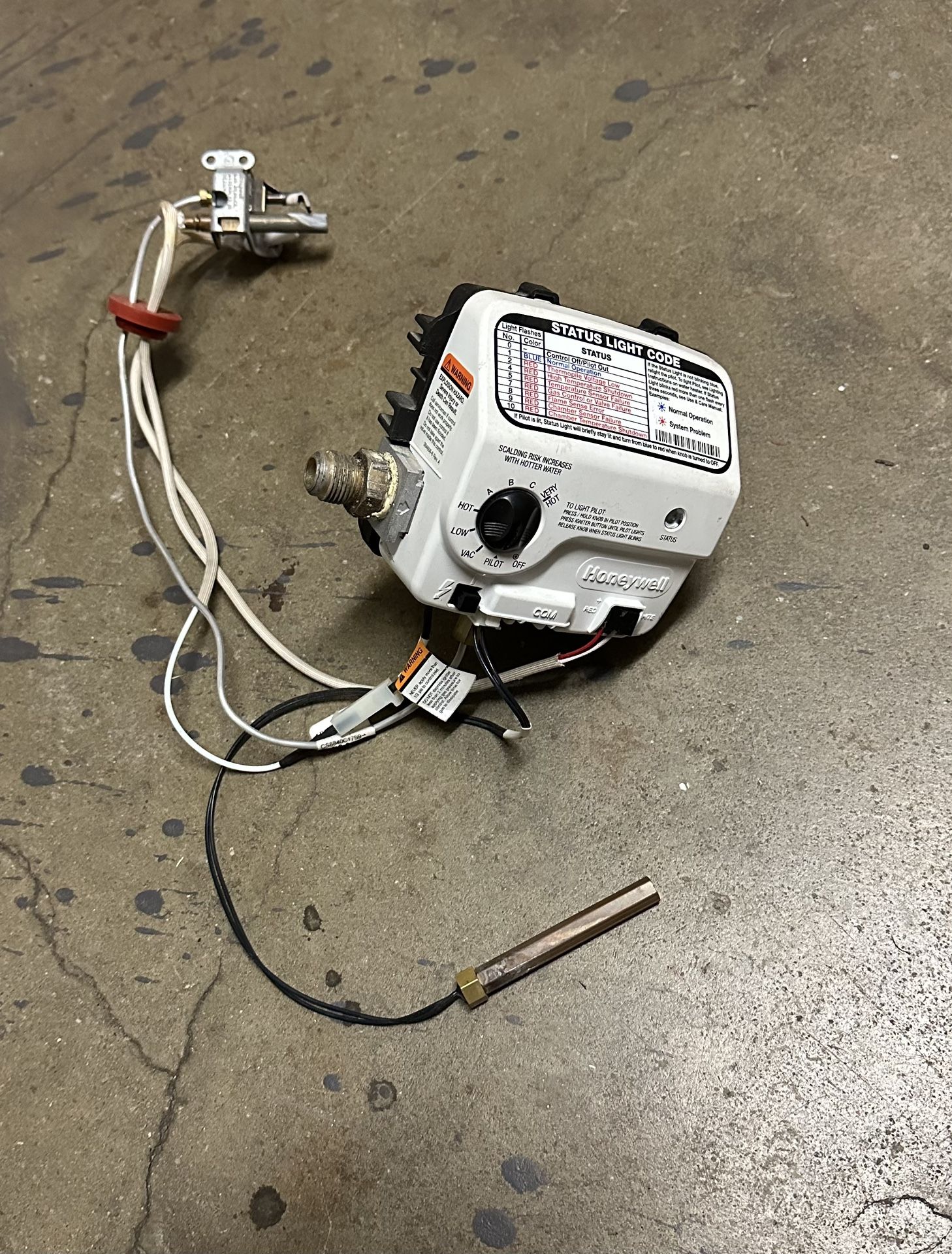 Honeywell Water Heater Control Valve WV8860C1008