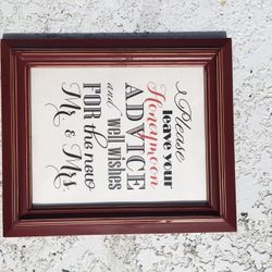 Wedding Bridal Shower Plaque Sign