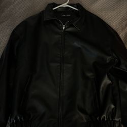 Black Leather Jacket Size Small