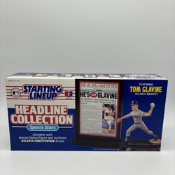 Starting Lineup 1992 Tom Glavine MLB Atlanta Braves Headline Collection Sealed