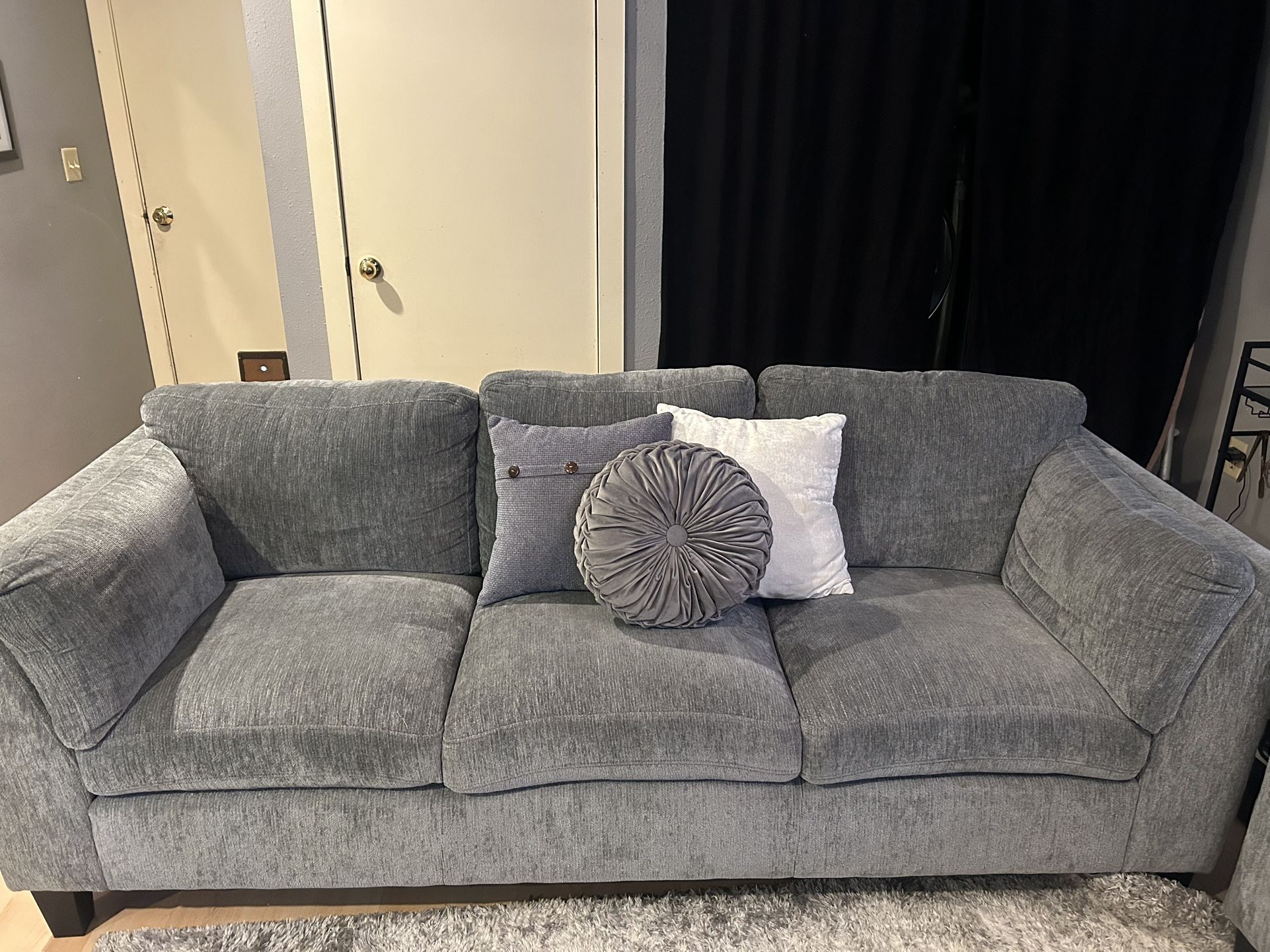 Gray Love Seat & Couch