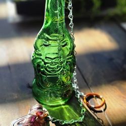Green Buddha Bottle Wind Chime 