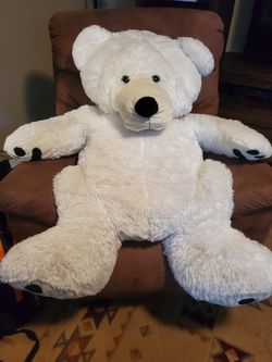 White giant TEDDY BEAR , 32 INCH LONG.