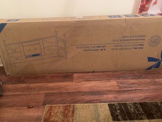 Brand new 65inch tv stand with fireplace and I have 55 inch glass tv stand