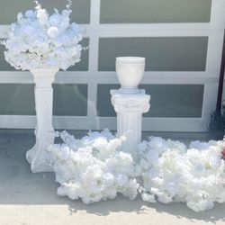 White Artificial Flower Arrangement For Wedding 