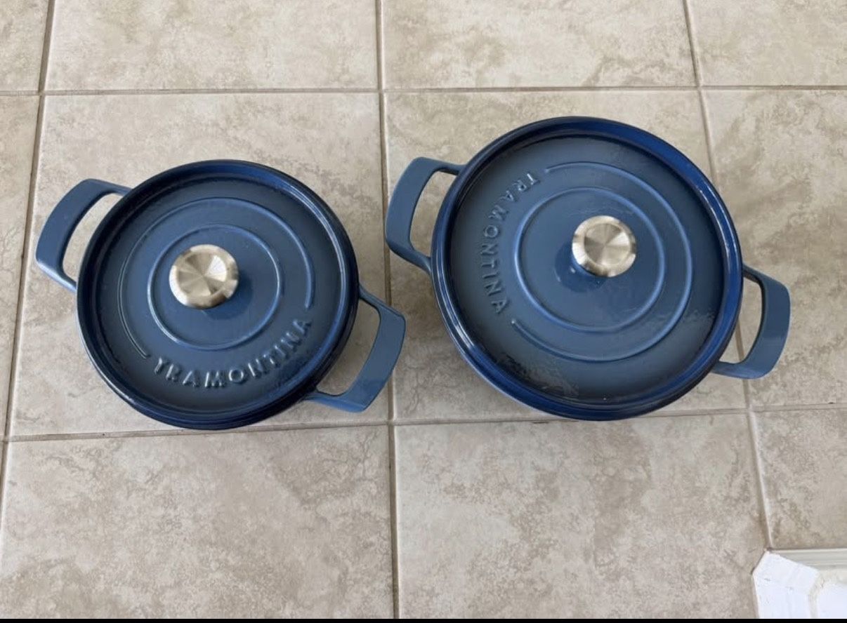 Tramontina 4-quart & 6-quart Enameled Cast Iron Round Dutch Oven, 2-pack