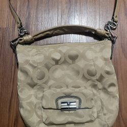 Coach Bag C Monogram Beige Hobo
