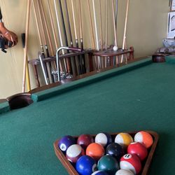 Pool Table & Pool Sticks