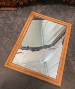 Vintage Bamboo Mirror