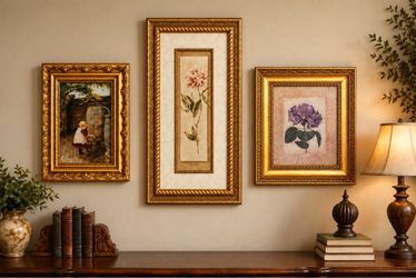 French Country Inspired Art with Gilded Frames