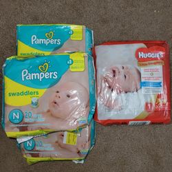 Newborn and Size 1 Diapers
