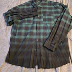 Plaid Flannel Button Down Shirt Size XXL
