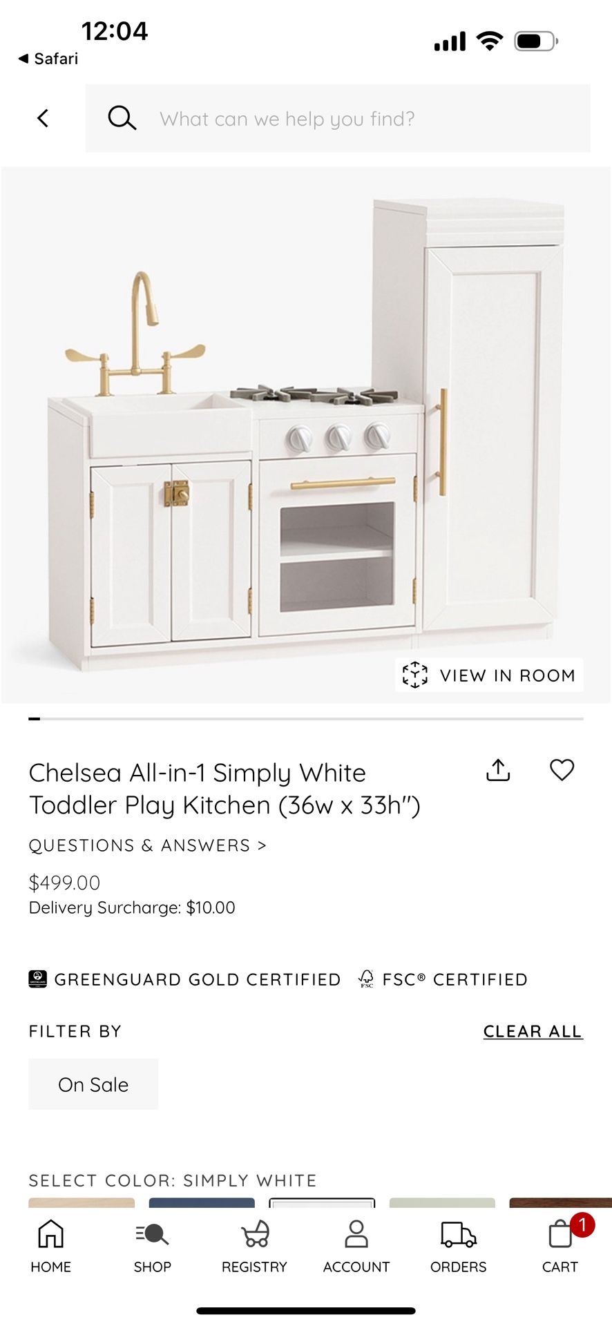 Pottery Barn Kids Chelsea Play Kitchen And Refrigerator