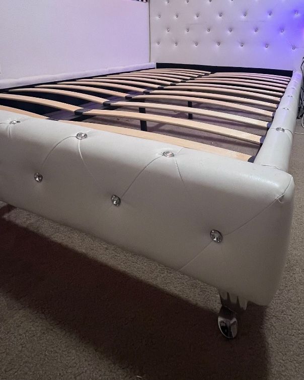 Full Size Leather Bed Frame (NO MATTRESS)