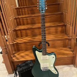 Squier Paranormal FSR 12 String Jazzmaster (Brand New) W/ Peavey Amp