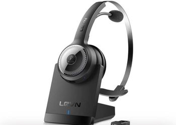 🎧 Bluetooth 5.0 Wireless Headset – AI Noise Cancelling Mic & USB Dongle