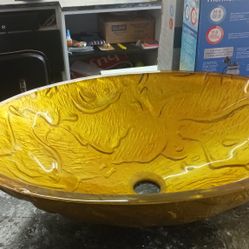 Bathroom  Bowl Sink Gold