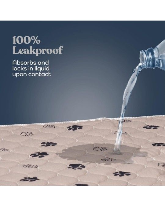 Super Absorbent Washable Pee Pads for Dogs - 2-Pack Superior Reusable Puppy Pads Pet Training Pads –100% Waterproof Dog Pee Pad Protects Against Urine