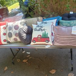 Many pillows. Some have doubles some dont. Will sell seperate or make offer for all.