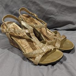 Gold Wedge Heel