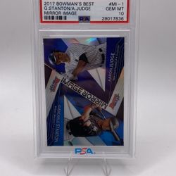 Aaron Judge/ Giancarlo Stanton Bowman’s Best Mirror Image PSA 10 - $80